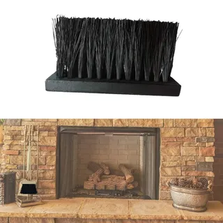 Kaminbürsten, Ersatzbesen für Kaminbesteck, länglicher Ersatz-Ersatzbürstenkopf-Nachfüllpack Holzgriff Runde Form Bürstenkopf Kamin Feuerherd Kaminbürste für Zuhause und Kaminreinigung, 1 Stück