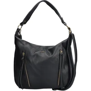 Handtasche RIEKER, Damen, Gr. B/H/T: 25cm x 29cm x 11cm, schwarz, Lederimitat, unifarben, Taschen Handtasche, Schultertasche, Damen Umhängetasche mit abnehmbarem Umhängeriemen
