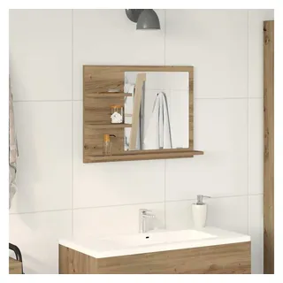 vidaXL Badspiegel mit Ablagen 600 x 105 x 450 mm Braun