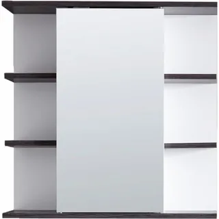 Spiegelschrank WELLTIME "Sanremo" Schränke Gr. B/H/T: 60 cm x 20 cm x 60 cm, silberfarben (weiß matt, eichefarben rauchsilber) Bad-Spiegelschränke mit 6 seitlichen Ablagen