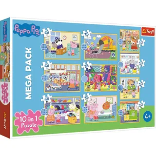 Trefl Peppa Pig, 10 in 1 Puzzle (Kinderpuzzle)