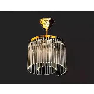 JVmoebel Kronleuchter Eleganter Deckenleuchter aus transparentem Glas in Gold, Keine Funktionen, Leuchtmittel wechselbar, Made in Europa weiß