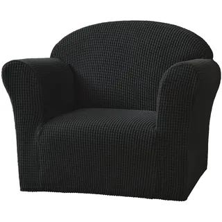 NLCYYQ Kindersofa Bezug Stretch Kindersofa Schonbezüge Weicher Kindersessel, Bezug Möbelschoner Für Kinder Kleinkinder Babysofa (Schwarz)