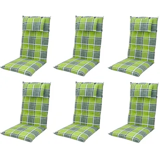Hochlehner Auflagen Kissen 6ER SET Doppler Kopfkissen 5911 Polster Gartenstuhl
