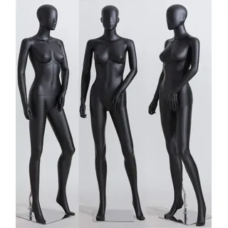 Hochwertig weibliche Schaufensterpuppe, LF4-8 schöne abstrakt schwarz Mannequin ,Figuren mit Kopf, Black Mannequin, Schneiderpuppe, Kleiderpuppe, Aufstellungsfiguren - Damen
