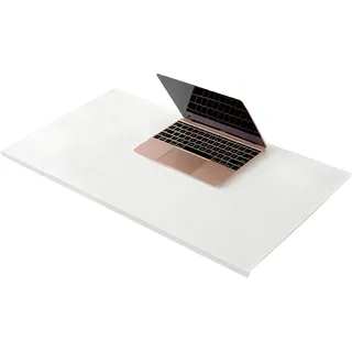 Büro Schreibtischunterlage aus Leder, großes Mauspad mit Kantenschutz, wasserdicht, glatte Schreibunterlage für Laptop-Tastatur, 80 x 40 cm, Weiß