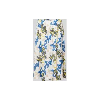 Leinenrock mit Allover-Print Modell 'Washer!', Weiss, 42