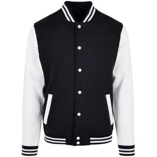 Build Your Brand Basic College Jacke Black / White 3XL