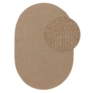 In- & Outdoor Teppich oval Nandi Beige, Maße:200 x 300 cm