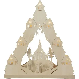 Lichterbogen Schwibbogen Lichterspitze Seiffener Kirche el. Beleuchtung BxHxT