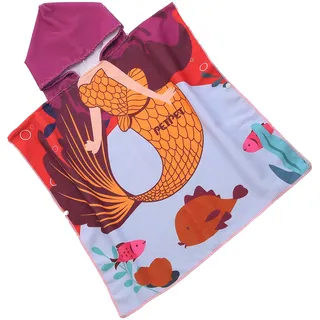 FEBE Badeponcho Kinder Badetuch Mit Kapuze Bademantel für Kleinkind