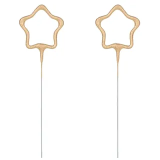Partydeco Wunderkerzen Hochzeit 16x5 cm 2 St. Gold