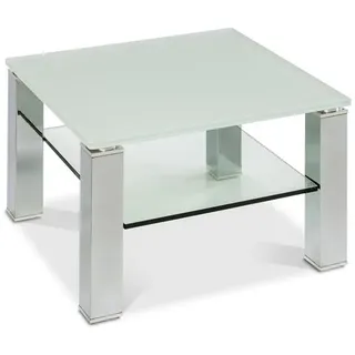 Arteca Couchtisch Modul A 70x70cm Glas Silber Chrom