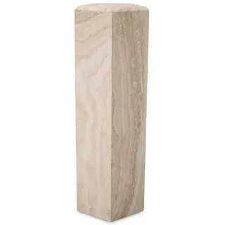 Casa Padrino Luxus Deko Säule 31 x 31 x H. 99 cm - 5 Eckige Travertin Naturstein Säule - Pflanzensäule - Wohnzimmer Deko Säule - Hotel Deko Säule - Luxus Möbel - Luxus Qualität