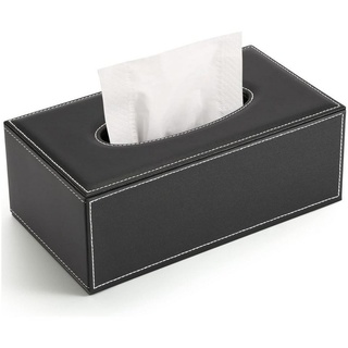 Lubgitsr Papiertuchbox Kosmetiktücherbox, Tissue Box mit Magnetabdeckung,Schwarz (1 St) schwarz