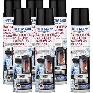 Heitmann Backofen-Grill und Kaminglas-Reiniger 400ml 6er Pack