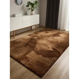 benuta Furry Fellteppich 120 x 170 cm Hellbraun
