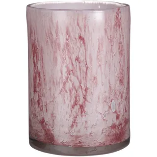 Mica Glas Vase Estelle zylinder hellrosa, 23 x 17 cm