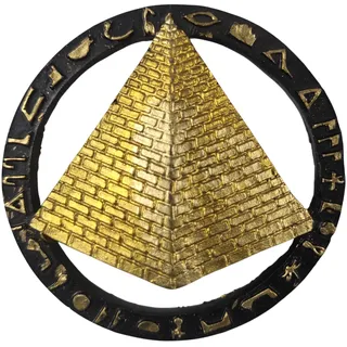 Kühlschrankmagnet Ägypten Gizeh Pyramide Gold mit Hieroglyphen L114 | Kühlschrankmagnet Ägypten Gizeh Pyramide Gold mit Hieroglyphen - 3D-Magnet Souvenir Kollektion L114