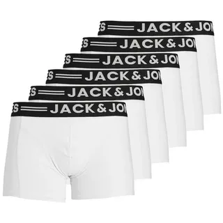 JACK & JONES Retro Boxershorts unifarben weiß XXL 6er Pack