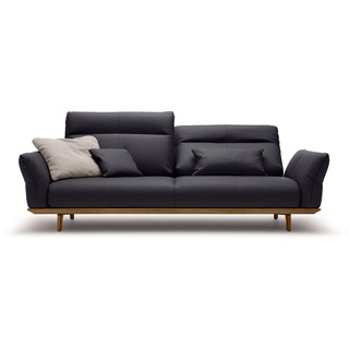 hülsta sofa 3,5-Sitzer hs.460, Sockel und Füße in Nussbaum, Breite 228 cm schwarz
