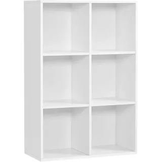 VASAGLE Bücherregal 6 Fächer 0 x 0 x 0 cm Weiß