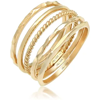 Elli Ring 925 Sterling Silber Geo, Ring Set in gold, | Gr.: 60