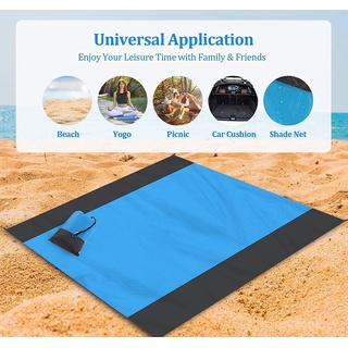 Picknickdecke stranddecke 210 x 200 cm, Strandmatte wasserdichte, Sandabweisend Ultraleicht Matte für den Strand, Übergroße Campingmatte Travel ...