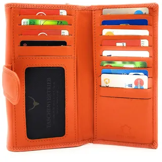 lemasi XXL Damenbörse Geldbörse orange
