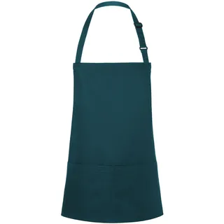 KARLOWSKY Kochschürze, Kurze Latzschürze Basic mit Schnalle und Tasche