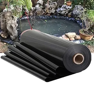 Teichfolien Fisch und Pflanzenfreundlich Teichfolie Schwarz Teichplane Dicke 0.2mm Teichmembran Fountain Teichleiner Teichhäute Liner Wasserdichtes Futter Tuch Für Garten,Schwimmteich (1×3m)