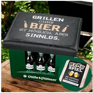 CULT at home Bierkasten Sitzauflage 44 x 34 cm Schwarz