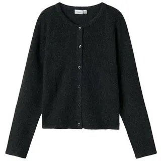 NAME IT Mädchen Nkfsaluna Ls Knit Card Noos, Dark Grey Melange, 158/164 cm - 158-164