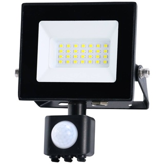 Prios Maikel LED-Außenstrahler, 20W, 1500lm, Alu, Sensor