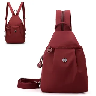 2 in 1 Rucksack Unisex Klein – Handtasche & Crossbody Bag in Einem, Leichter Wasserdichter Schulterrucksack aus Oxford-Gewebe, Umwandelbare Brusttasche für Damen & Herren, Arbeit, Reisen & Alltag