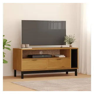 vidaXL FLAM TV-Lowboard 110x40x50 cm Braun Massivholz