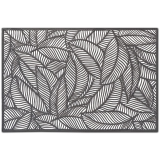 Zeller 27061 Platzset 'Farn', Kunststoff, schwarz, ca. 45 x 30 cm