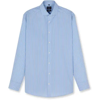 Olymp Modern Fit Businesshemd aus reiner Baumwolle, bleu, 44,