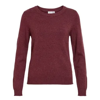 VILA Strickpullover Rundhals Pink S