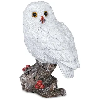 Eule weiß 18 cm Winterzeit Vogel Dekofigur formano 721044 Weihnachtsdeko