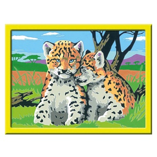 Ravensburger Malen-nach-Zahlen Kleine Leoparden mehrfarbig