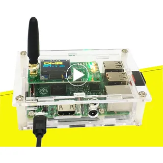 All-New DMR Hotspot Ethernet Port Assembled Radio Station WiFi Voice Modem Support DMR Dstar YSF P25 Fusion Antenna Raspbery Pi Model 2B Two Colors OLED Acrylic Shell