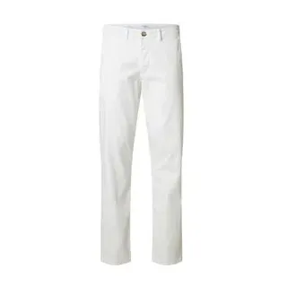 Selected Homme Herren Chino Hose SLHSLIM-NEW MILES Slim Fit Weiß 16087663 W 38 L 32