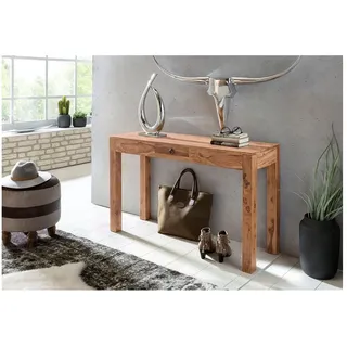 Lomadox Sideboard, Akazie mit 1 Schublade Schreibtisch 120x40cm 120/70/40cm