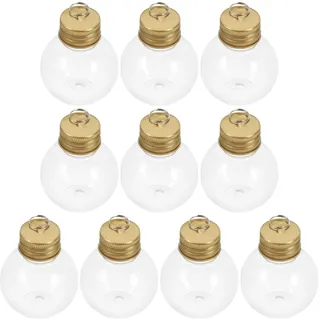 BESTonZON 10 Stück 250ml Weihnachtskugel Für Getränke, Christbaumkugeln Wasserflasche Weihnachtsbaumkugeln, Durchsichtige Weihnachtsbaum-Ornamente, Hängende Kugel Für Weihnachtsbaumdekorati