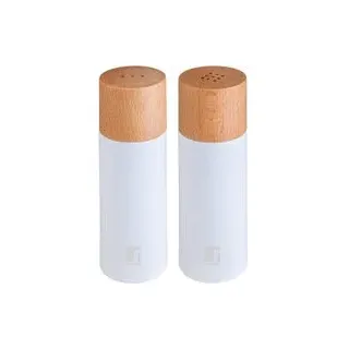 BERGNER Salz-/Pfefferstreuer NATURALLY weiß Holz B/H/L: ca. 5,5x16x10,5 cm - Braun, Weiss