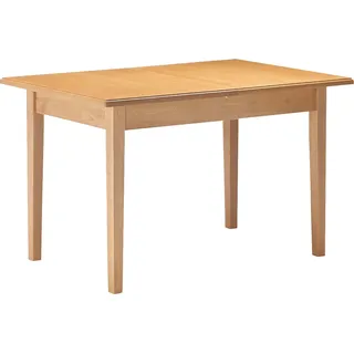 Esstisch MASSIVLINE & MORE "Bodensee", braun (holzwerkstoff buche massiv lackiert, holzwerkstoff buche massiv lackiert, holzwerkstoff buche massiv lackiert), B:120,16cm H:75cm T:75cm, Holzwerkstoff Buche massiv lackiert, Tische, Esstisch, mit Einlegeplatte