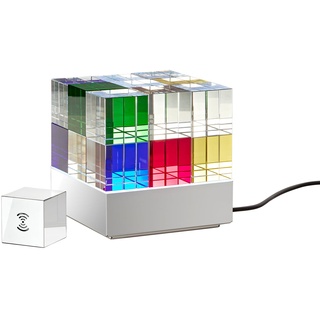 Tecnolumen - CUBELIGHTmove LED Tischleuchte mit Funkwürfel, blau / gelb / rot / grün
