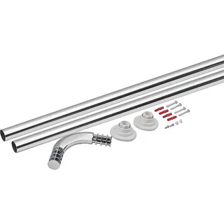 Winkelstange ESOM 25 mm, kürzbar, chrom, 900 x 900 mm - 93 966 61