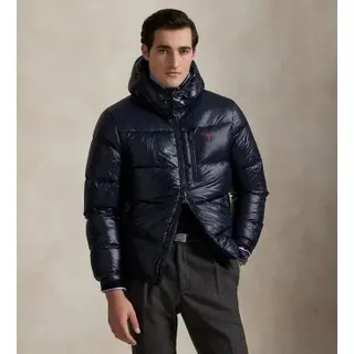 Polo Ralph Lauren für Herren. 710968281002 Gorham glänzende marineblaue Daunenjacke (M), Lässig, Nachhaltig, Recyceltes Nylon
